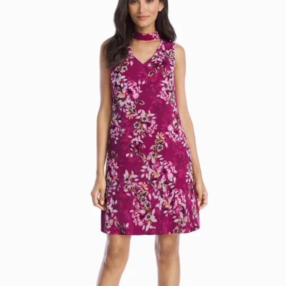NWT White House Black Market Sleeveless Floral Choker Shift
Dress